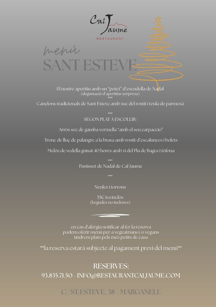men&uacute; sant esteve 26 cal jaume